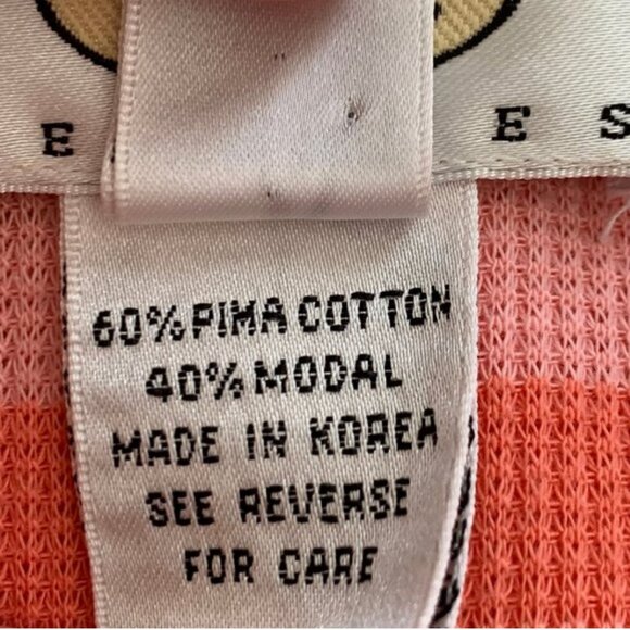 Talbots Striped Scoop Neck Hoodie with Kangaroo Pockets Size Petite Small - Picture 5 of 6